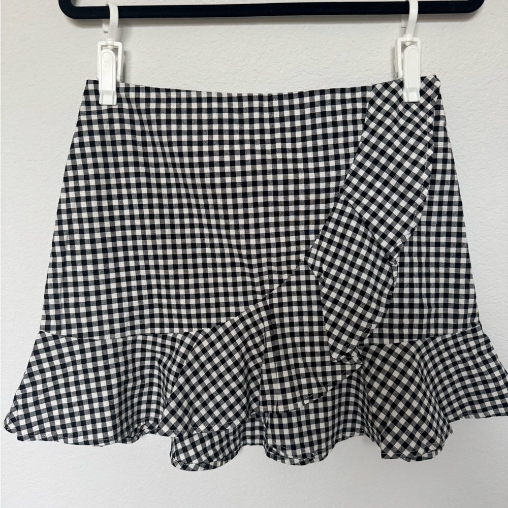 Forever 21 Black and White Checkered Mini Skirt